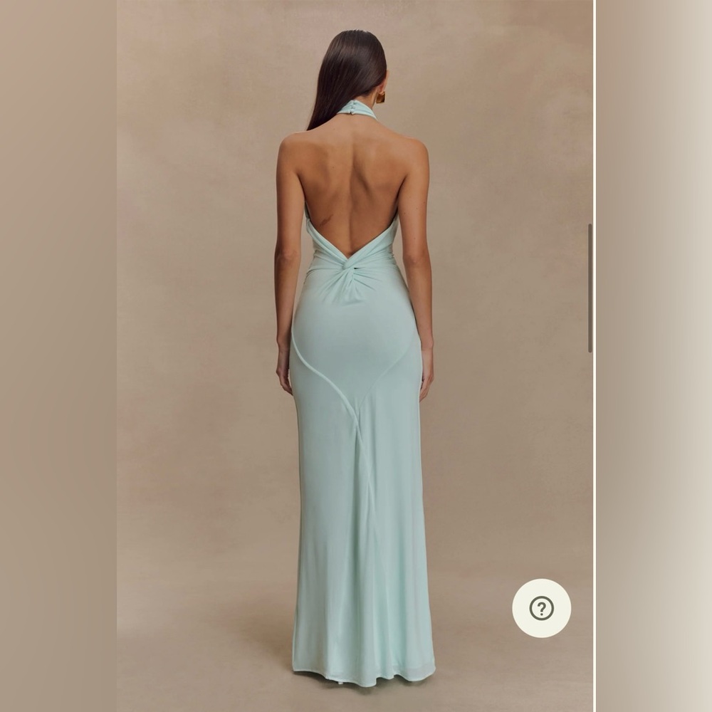 Elyna Slinky Halter Maxi Dress - Meshki - Lagoon - XS - Picture 2 of 3